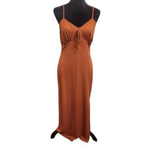 NWT No Comment Rust Spaghetti Strap Maxi Dress Size XL